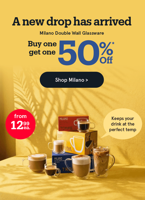 Milano buy one get one 50% off