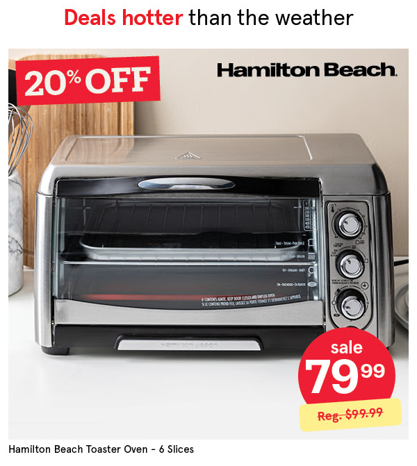 HAM.BEACH STAINLESS STEEL TOASTER OVEN 6-SLICE