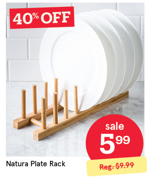 KSP NATURA PLATE RACK 10 X 39 X 10 CM NATURAL