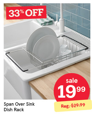 KSP SPAN OVER SINK DISH RACK 21" X 11" X 5.5" CHROMEWIRE