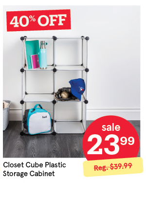 KSP CLOSET CUBE PLASTIC STORAGE CABINET 62 X 31 X 93 CM WHITE