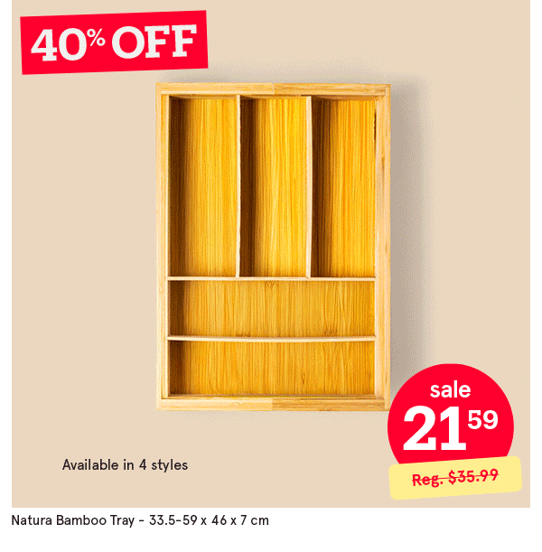 NATURA BAMBOO TRAYS