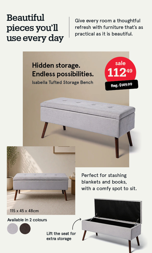 Isabella Tufted Storage Bench