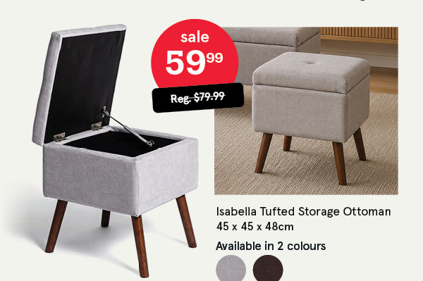 Isabella Tufted Storage Ottoman