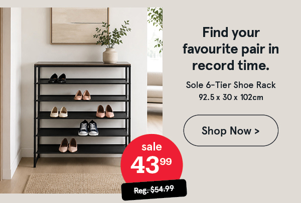 Sole 6-Tier Shoe Rack