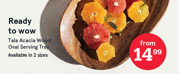 Tala Acacia Wood Oval Serving Tray