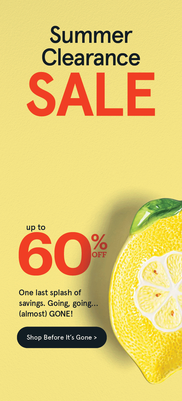 Summer Clearance Sale On Now