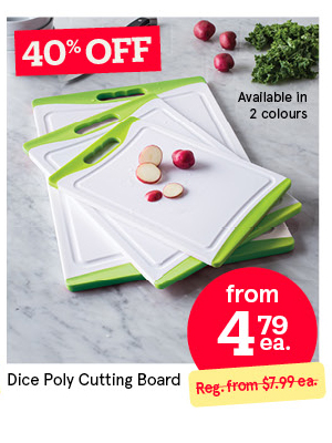 Dice Small Poly Cutting Board