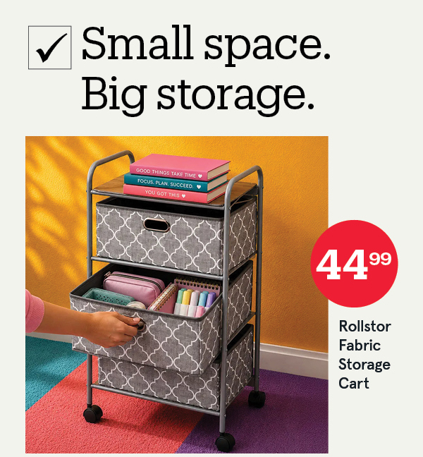 Rollstor 3-Drawer Fabric Storage Cart