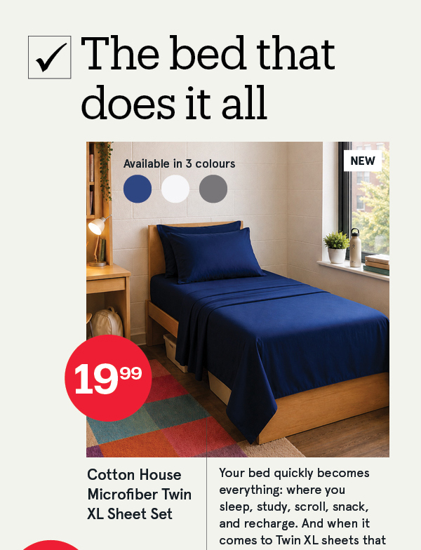 Cotton House Microfiber Twin XL Sheet Set