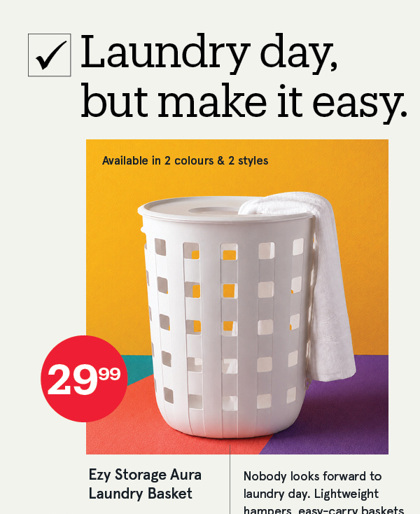 Ezy Storage Premium Aura '80l' Laundry Hamper