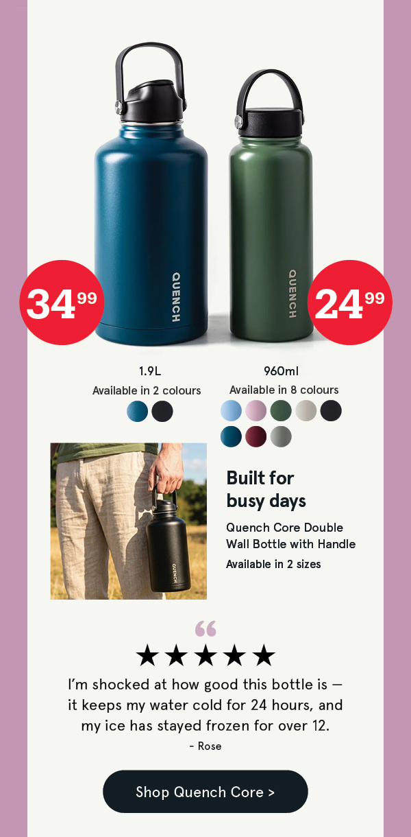 Quench Core Water Bottles