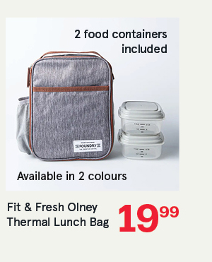 Fit & Fresh Olney 'Steel' Thermal Lunch Bag