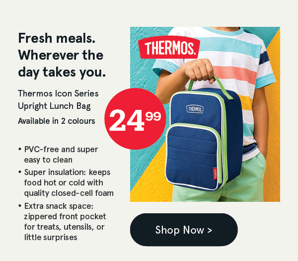 Thermos Icon Series 'Navy/Lime' Upright Lunch Bag