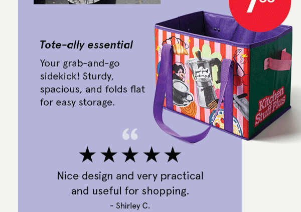 Tota 'Collapsible' Shopping Tote Box Bag