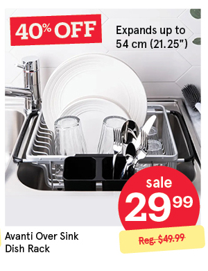 KSP AVANTI OVER SINK DISH RACK 15" X 11.5" X 5" ALUMINUM