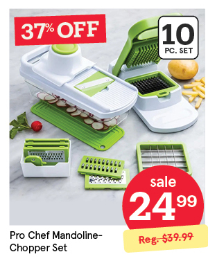 KSP PRO CHEF MANDOLINE/CHOPPER S/10 "ALL-IN-1" 30 X 12.5 X 14.5 CM WHITE/GREEN