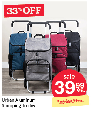 URBAN ALUMINUM SHOPPING TROLLEY