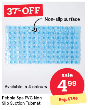 KSP PEBBLE SPA PVC NON-SLIP SUCTION TUBMAT 14.2" X 27.5" BLUE