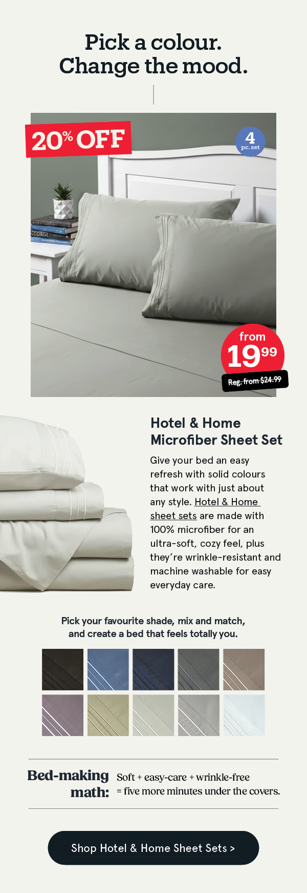Hotel & Home Microfiber Sheets