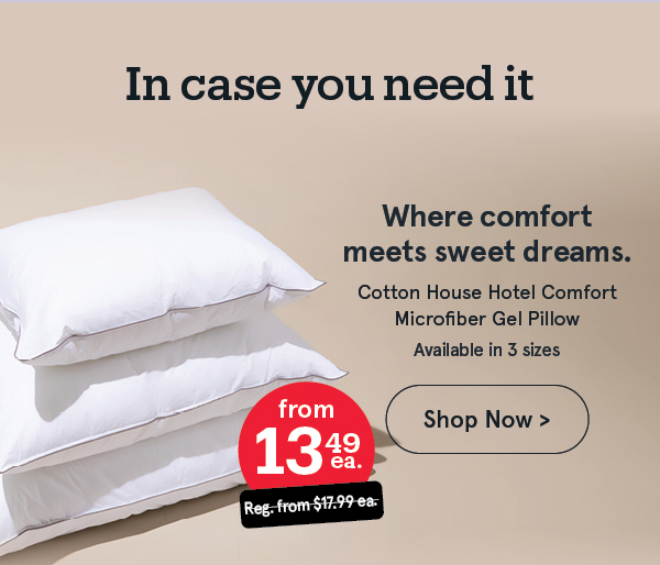 Cotton House Hotel Comfort '24 Oz. Fill Weight' Microfiber Gel Pillow