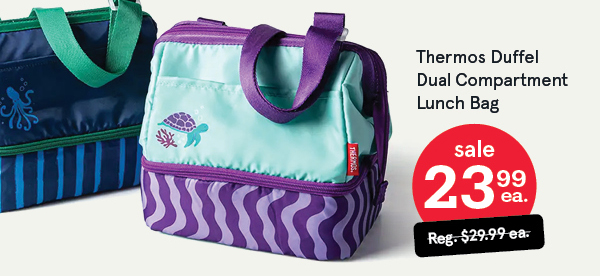 Thermos Duffel Dual Compartment 'Ocean Pals' Lunch Bag