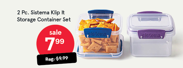 Sistema Klip It Rectangular Storage Container - Set of 2