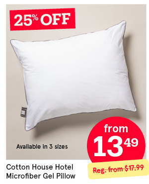 COTTON HOUSE HOTEL COMFORT MICROFIBER GEL PILLOW