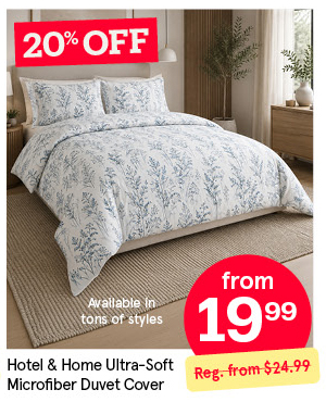 HOTEL & HOME ULTRA-SOFT 100% MICROFIBER DUVET COVER