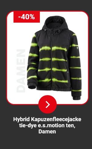 Hybrid Kapuzenfleecejacke tie-dye, Damen