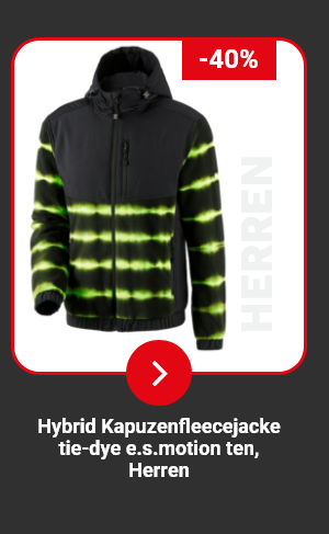 Hybrid Kapuzenfleecejacke tie-dye, Herren 