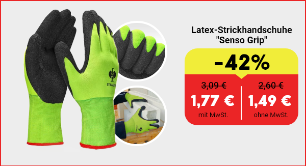 Latex-Strickhandschuhe Senso Grip 