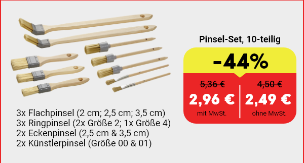 Pinsel-Set, 10-teilig 