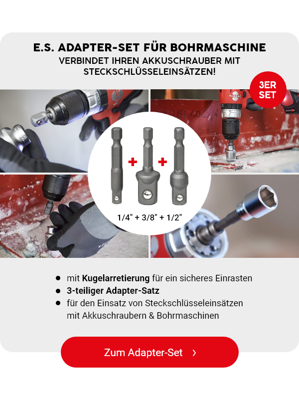 Adapter-Set für Bohrmaschine 