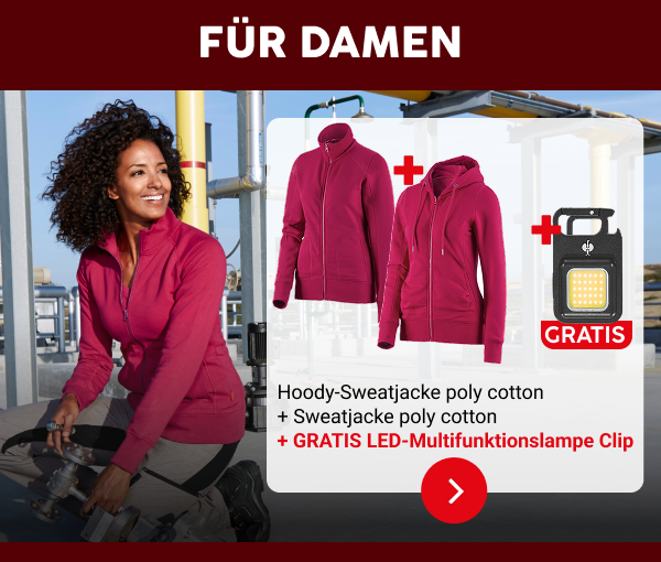 Damen-Set: Hoody-Sweatjacke + Sweatjacke 