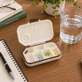 Caja organizadora portátil de pastillas