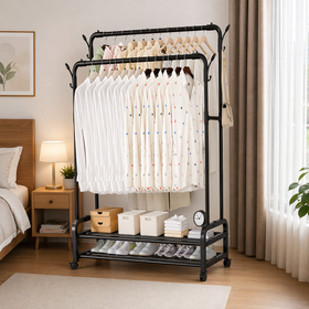 Estante Organizador de Ropa con Ruedas