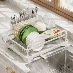 Escurridor de Platos con Soporte de Cubiertos