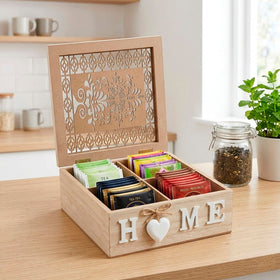 Caja Organizadora de Té de Madera