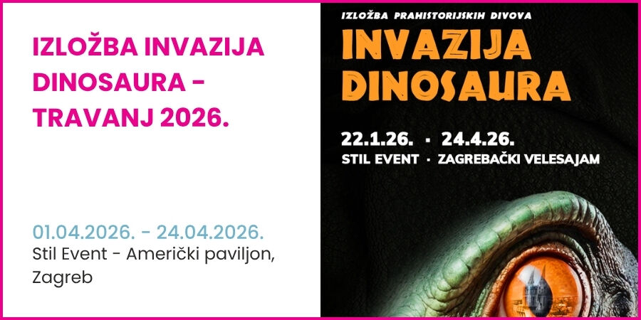 Izložba Invazija dinosaura - travanj 2026.