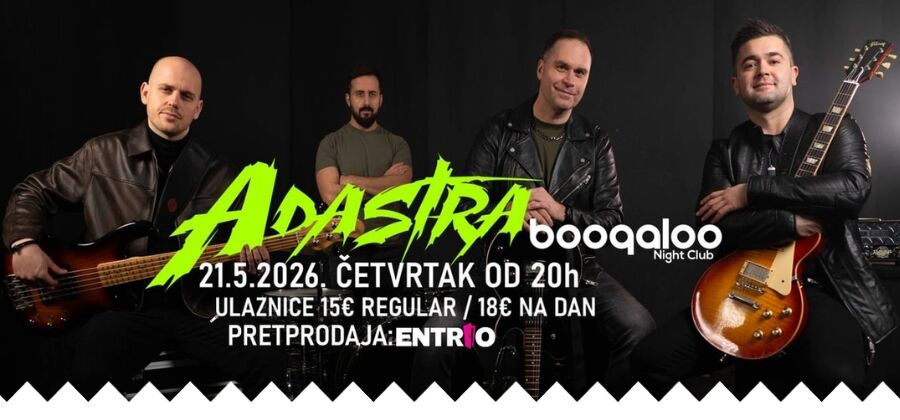 ADASTRA - KONCERT POVODOM 20 GODINA BENDA I NOVOG ALBUMA ADASTRA XX