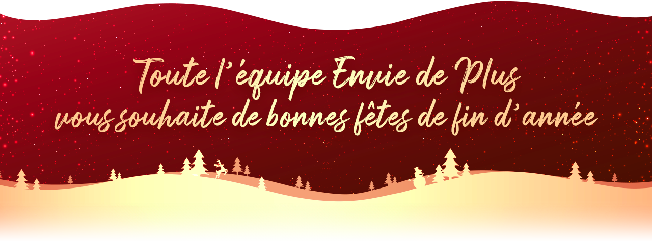 Toute l'équipe Envie de Plus vous souhaite de bonnes fêtes de fin d'année