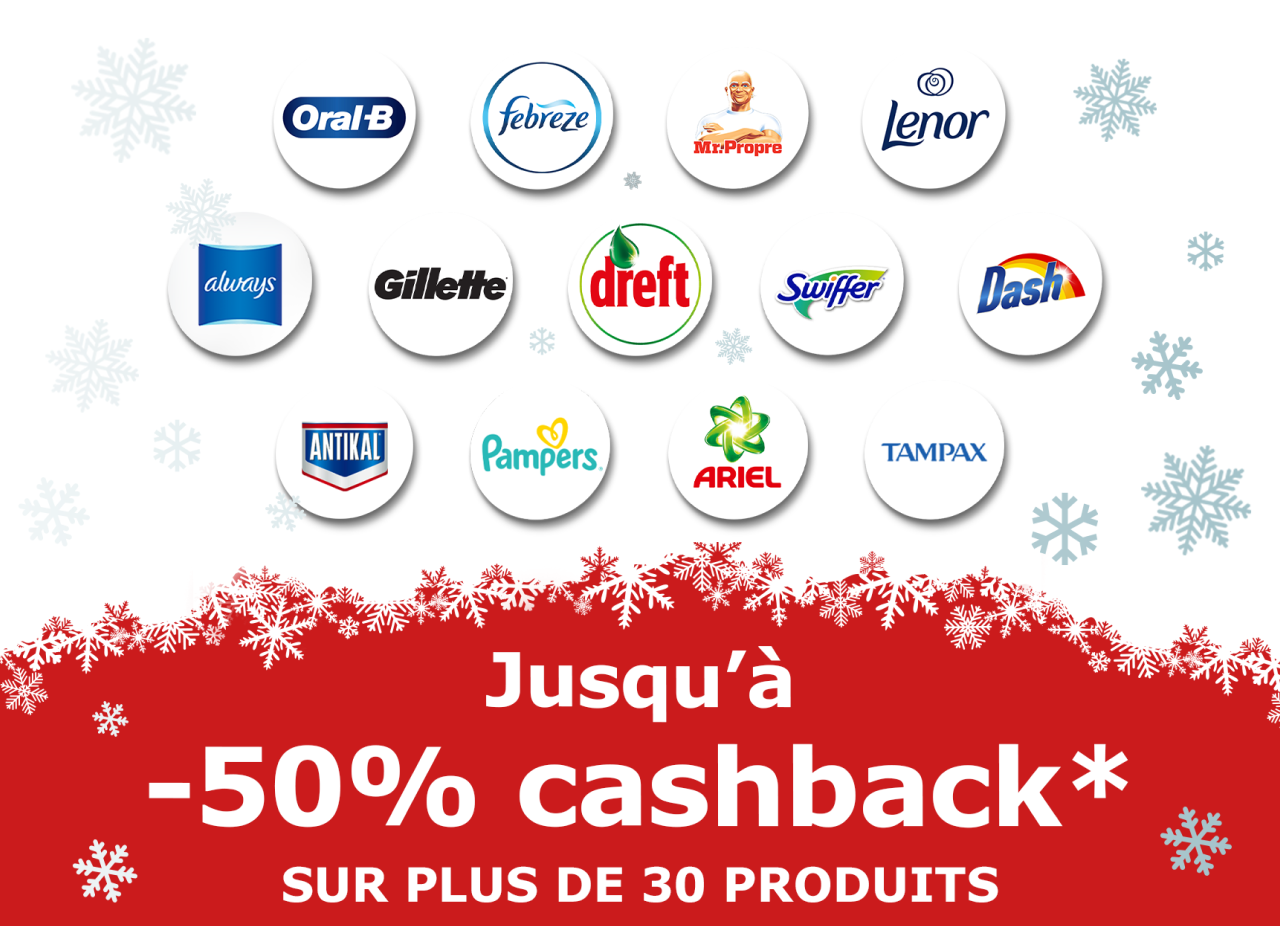 Marques partenaires de l'offre -50% de cashback 