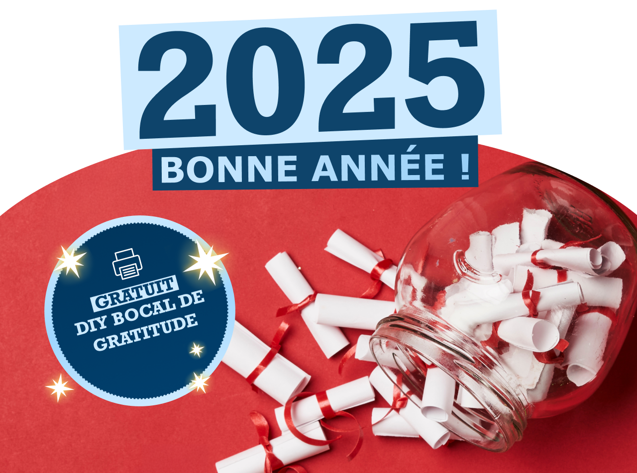 2025 BONNE ANNÉE !  GRATUIT DIY BOCAL DE GRATITUDE