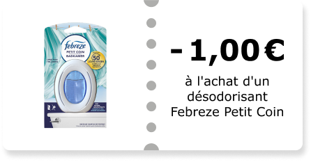 -1,00€ à l'achat d'un désodorisant Febreze Petit Coin