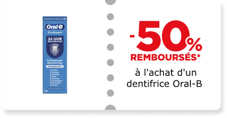 -50% à l'achat d'un dentifrice Oral-B