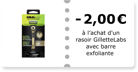 -2,00€ à l’achat d'un rasoir GilletteLabs avec barre exfoliante