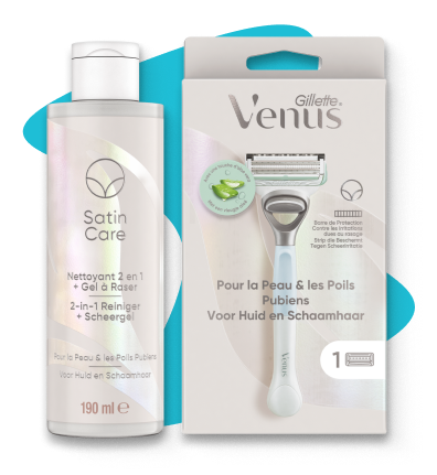 Nettoyant 2 en 1 + Gel à raser, Venus pour la peau et les poils pubiens