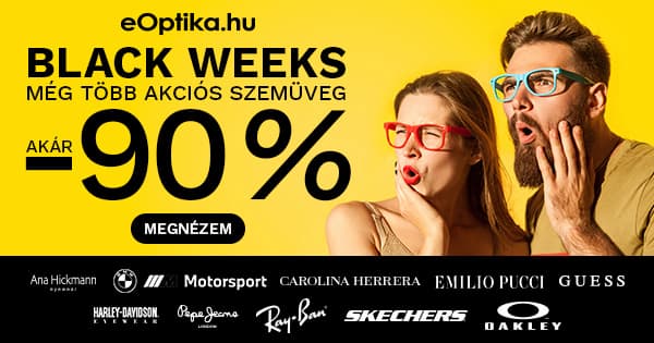 akár 90% Márkás keretek - Black Weeks