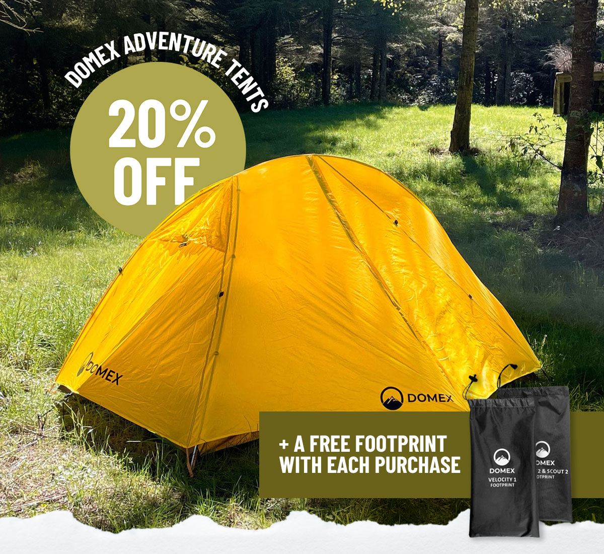 20% Off Domex Adventure Tents